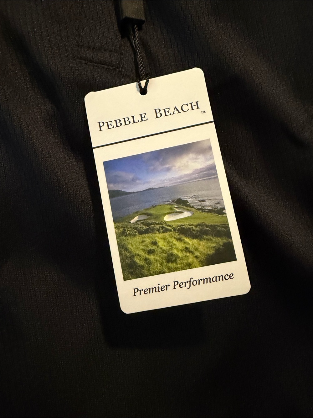 Pebble Beach NWT Golf Polo Womens Med Black Dry-Luxe Performance with Collar - Picture 4 of 5